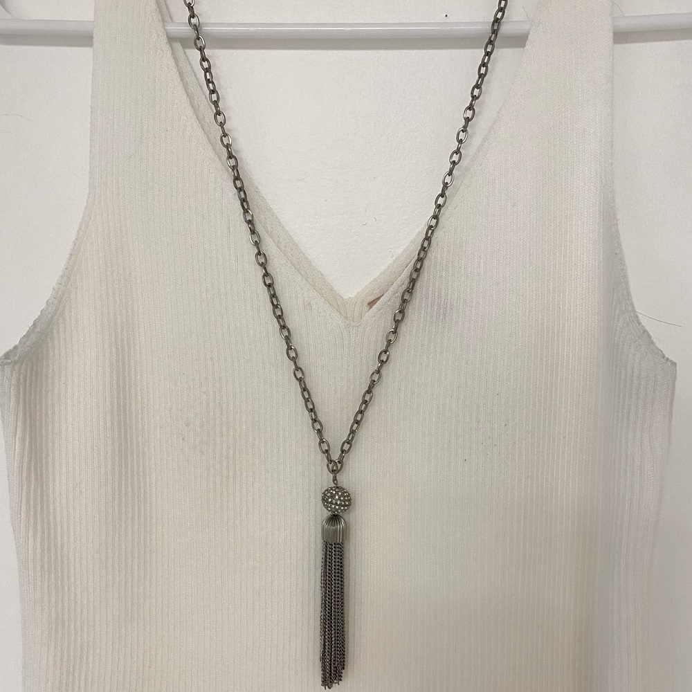 Silver plated Tassel Necklace